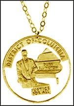 District of Columbia Gold Plated Cut-Out Coin Necklace MAIN