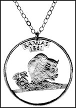 Kansas Cut-Out Coin Necklace MAIN