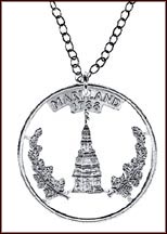 Maryland Cut-Out Coin Necklace MAIN