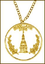 Maryland, Gold Plated Cut-Out Coin Necklace MAIN