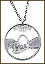 Missouri Cut-Out Coin Necklace MAIN