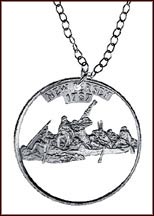 New Jersey Cut-Out Coin Necklace MAIN