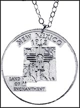 New Mexico Cut-Out Coin Necklace MAIN