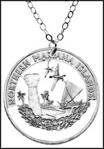 Northern Mariana Islands Cut-Out Coin Necklace MAIN