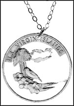 Virgin Islands Cut-Out Coin Necklace MAIN