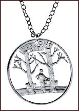 Vermont Cut-Out Coin Necklace MAIN