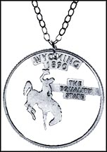 Wyoming Cut-Out Coin Necklace MAIN