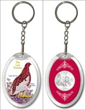 Alaska State Bird & Flower Keychain MAIN