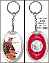 Alabama - State Bird & Flower Keychain MAIN