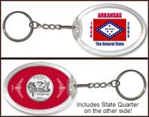 Arkansas - State Flag Keychain MAIN