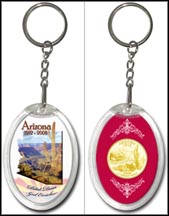 Arizona - Grand Canyon Keychain - with Gold Plated State Quarter MAIN
