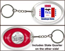 Iowa - State Flag Keychain MAIN