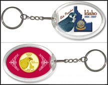 Idaho - Falcon Keychain - with Gold Plated State Quarter MAIN
