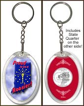 Indiana - Proud to be a Hoosier Keychain MAIN