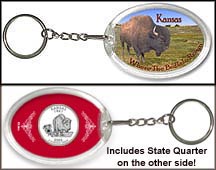 Kansas - Where The Buffalo Roam Keychain MAIN