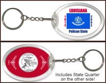 Louisiana - State Flag Keychain MAIN