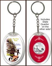 Maine - State Bird & Flower Keychain MAIN