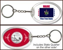 Maine - State Flag Keychain MAIN