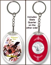 Michigan - State Bird & Flower Keychain MAIN