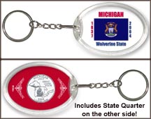 Michigan - State Flag Keychain MAIN