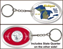 Michigan - Great Lakes State Keychain MAIN