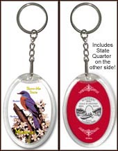 Missouri - State Bird & Flower Keychain MAIN