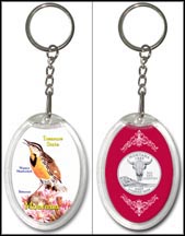 Montana - State Bird & Flower Keychain MAIN
