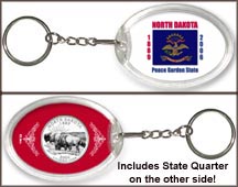 North Dakota State Flag Keychain MAIN