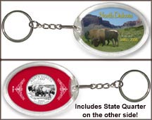 North Dakota - Bison Keychain MAIN