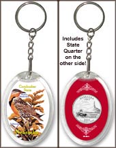 Nebraska - State Bird & Flower Keychain MAIN