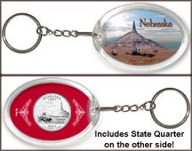 Nebraska - Chimney Rock Keychain MAIN