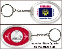 Nebraska - State Flag Keychain MAIN