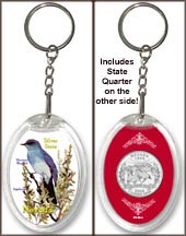 Nevada - State Bird & Flower Keychain MAIN