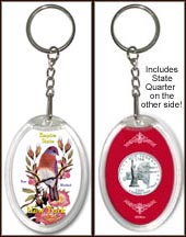 New York - State Bird & Flower Keychain MAIN