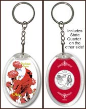 Ohio - State Bird & Flower Keychain MAIN