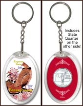 Pennsylvania - State Bird & Flower Keychain MAIN