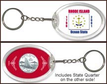 Rhode Island - State Flag Keychain MAIN
