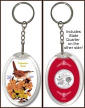 South Carolina - State Bird & Flower Keychain MAIN