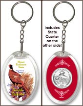 South Dakota - State Bird & Flower Keychain MAIN