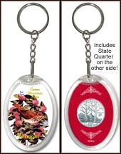 Vermont - State Bird & Flower Keychain MAIN