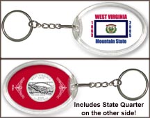 West Virginia - State Flag Keychain MAIN