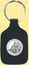 Acadia National Park Quarter Leather Keyring MAIN