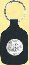 Alaska Quarter Leather Keyring MAIN