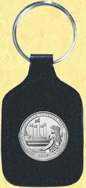 American Memorial Park Quarter Leather Keyring MAIN