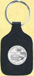 American Samoa Quarter Leather Keyring MAIN