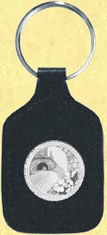 Blue Ridge Parkway Quarter Leather Keyring MAIN