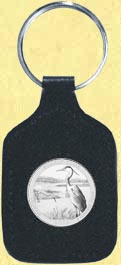 Bombay Hook National Wildlife Refuge Quarter Leather Keyring MAIN
