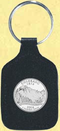 Colorado Quarter Leather Keyring MAIN