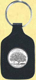 Connecticut Quarter Leather Keyring MAIN