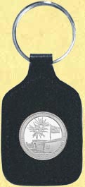 Fort McHenry National Monument and Historic Shrine Quarter Leather Keyring MAIN